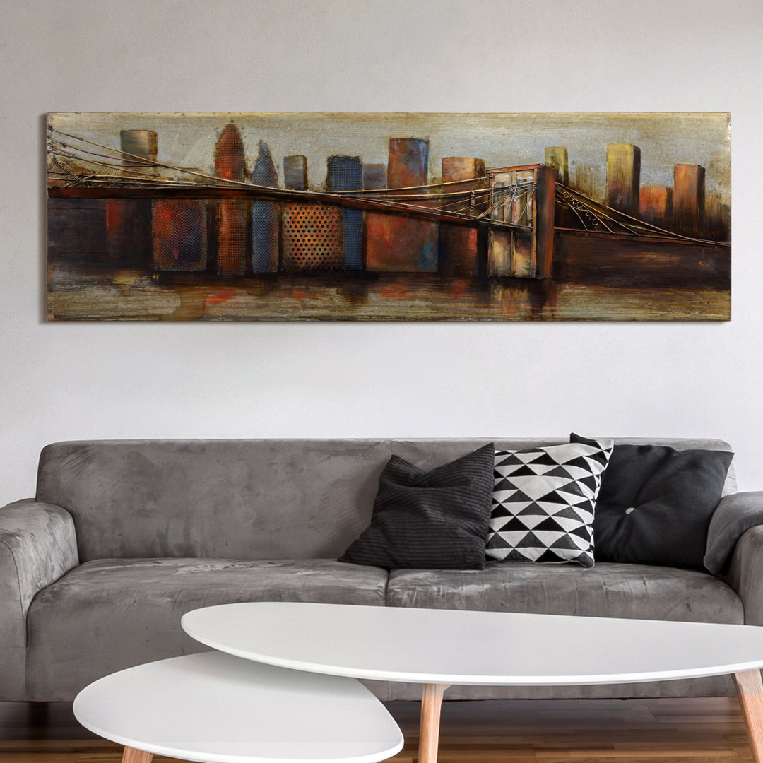 Handmade Traditional Buildings & Architecture Wall Decor on Metal Williston Forge