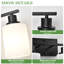 Luminaires de salle de bain 4 lumières, luminaire de salle de bain avec abat-jour, luminaires de salle de bain noir mat sur miroir, lampe murale de salle de bain moderne