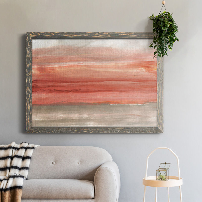 Oasis Sky - Peinture sur toile encadrée, Gris, H 37,5 po x l 27,5 po x P 1,5 po