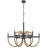 Rowland 6-Light Metal and Burlap Roped Chandelier