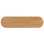 Console ovale cannelée avec 2 tiroirs et tablette inférieure, table d'entrée en bois avec glissières en métal lisse pour le salon-128994020