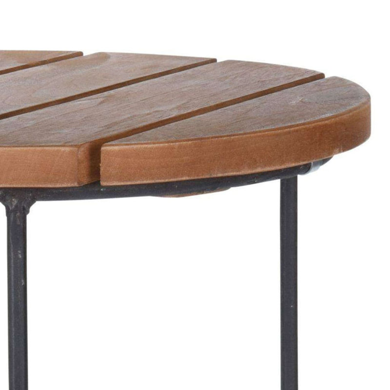 Home&Styling 2 Piece Side Table Set Teak Brown