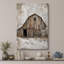 Œuvre de grange vieillie, photos de salon de campagne, impression sur toile encadrée-132064185-132064191