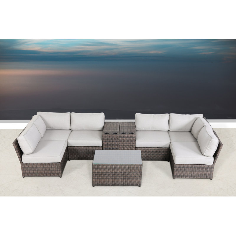 Khaleeqa Fully Assembled 4 - Person Seating Group with Cushions