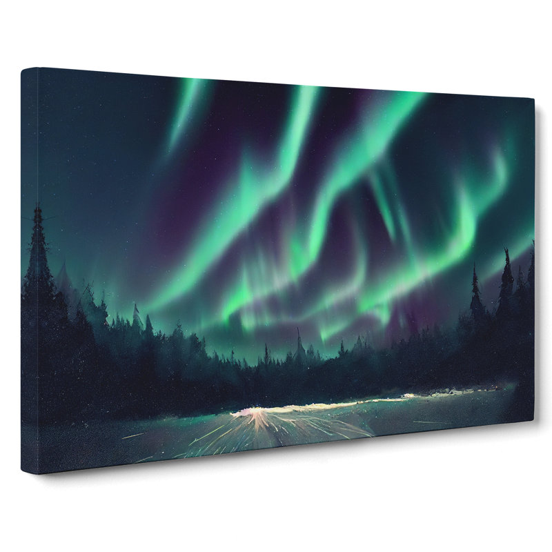 Artistic Northern Lights - Wrapped Canvas, 40cm H x 60cm W x 3cm D