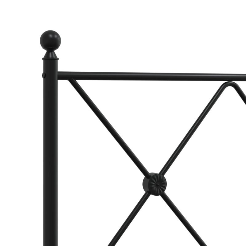 Corrstown Metal Bed, White, European Single (90 x 200cm)