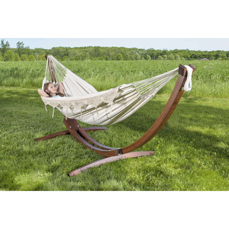 Natalia Double Hammock with Stand, White