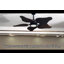 Ventilateur de plafond en bois massif de 112 cm (44 po) à 5 pales en forme de feuille, avec éclairage à intensité variable, moteur CC réversible à 6 vitesses et télécommande.