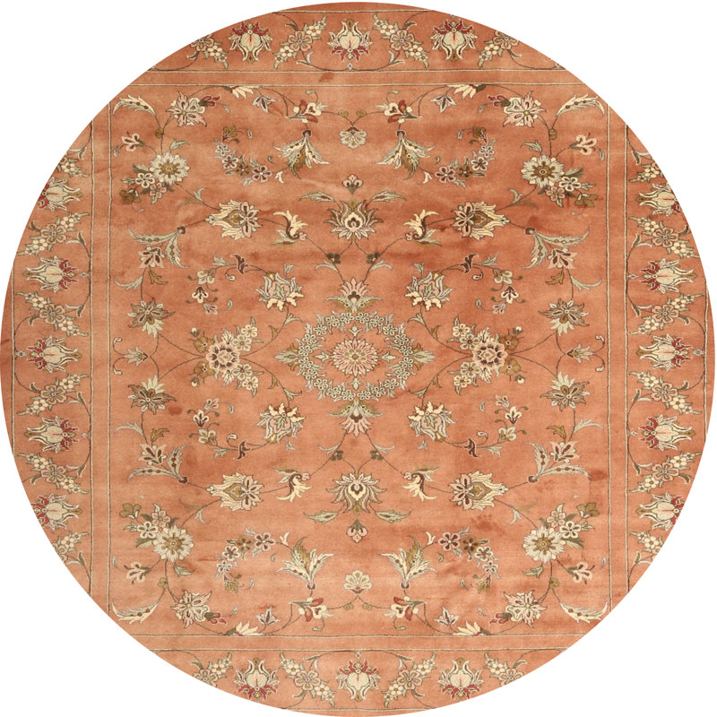 Tapis contemporain brun, Rond 3 pi