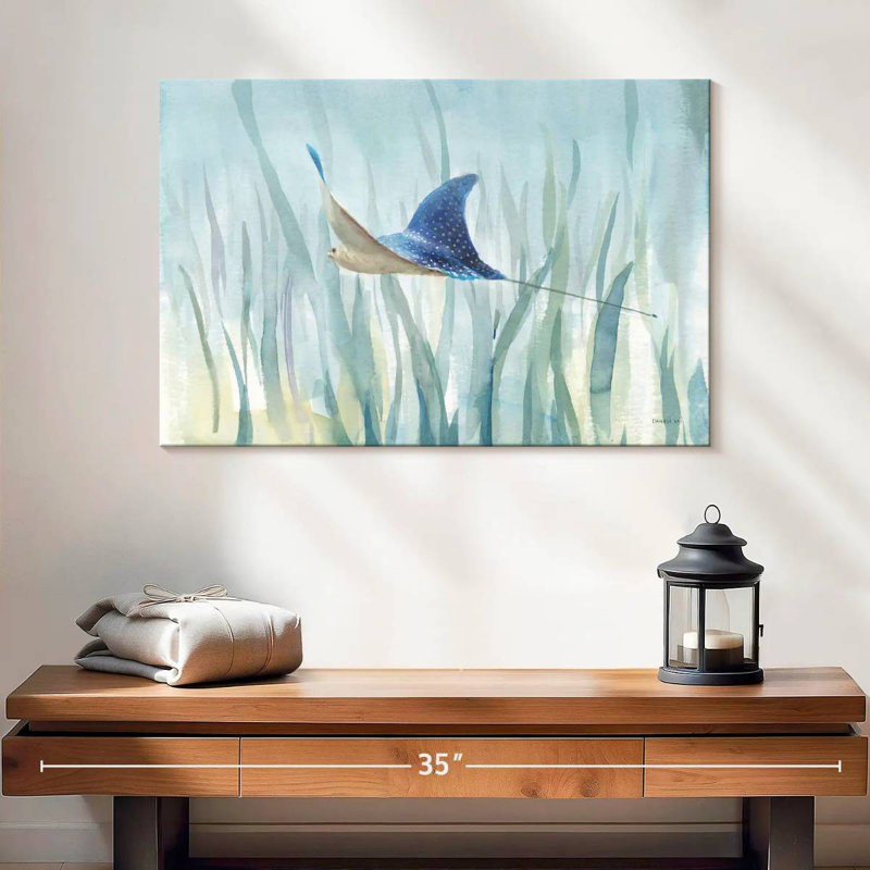 «Animal», impression sur toile «Rayon sous-marin», H 16 po x l 24 po, Toile tendue