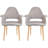 Conover Clontz Upholstered Dining Armchairs – Mid-Century Modern Fabric Seat with Natural Wood Legs (Set of 2)-190134180-140348334