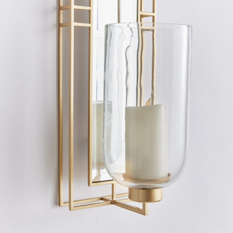 28" H Handmade Glass Wall Sconce