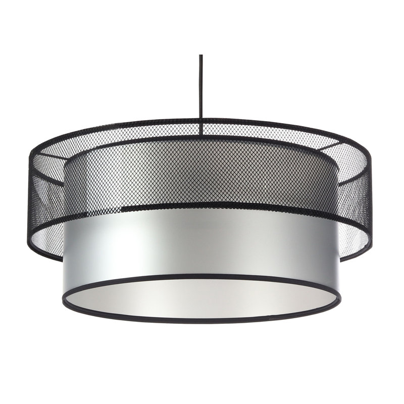 Kawamoto 1 - Light Silver Drum Pendant, Silver