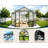 AMERLIFE 9.5 FT Polycarbonate Greenhouse- 6 FT Wall Height Outdoor Aluminum Greenhouses With 2 Ventilation And Rain Gutter, Double Doors With Hook, Walk-In Greenhouse For Backyard Garden