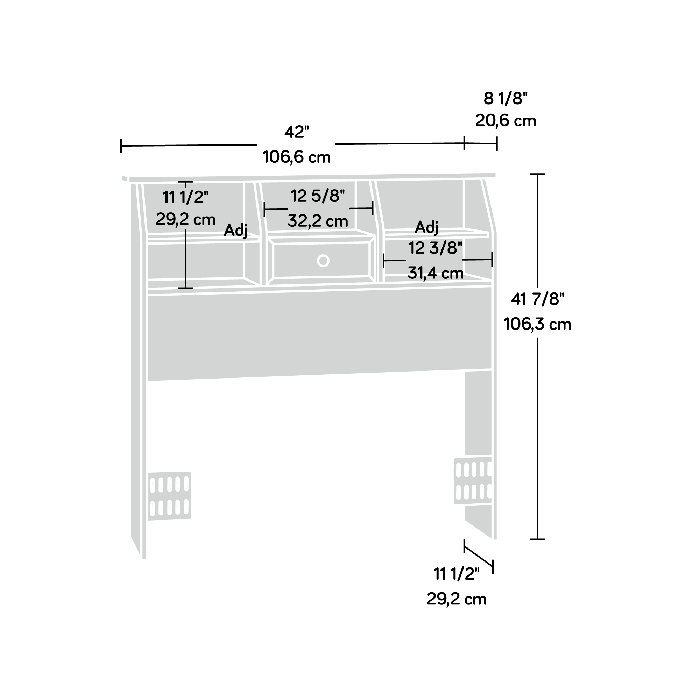 Yarelli Twin Bookcase Headboard