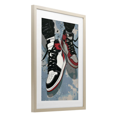 Casual Streetwear Sneakers Framed Print Under Glass, design by Ray Powers