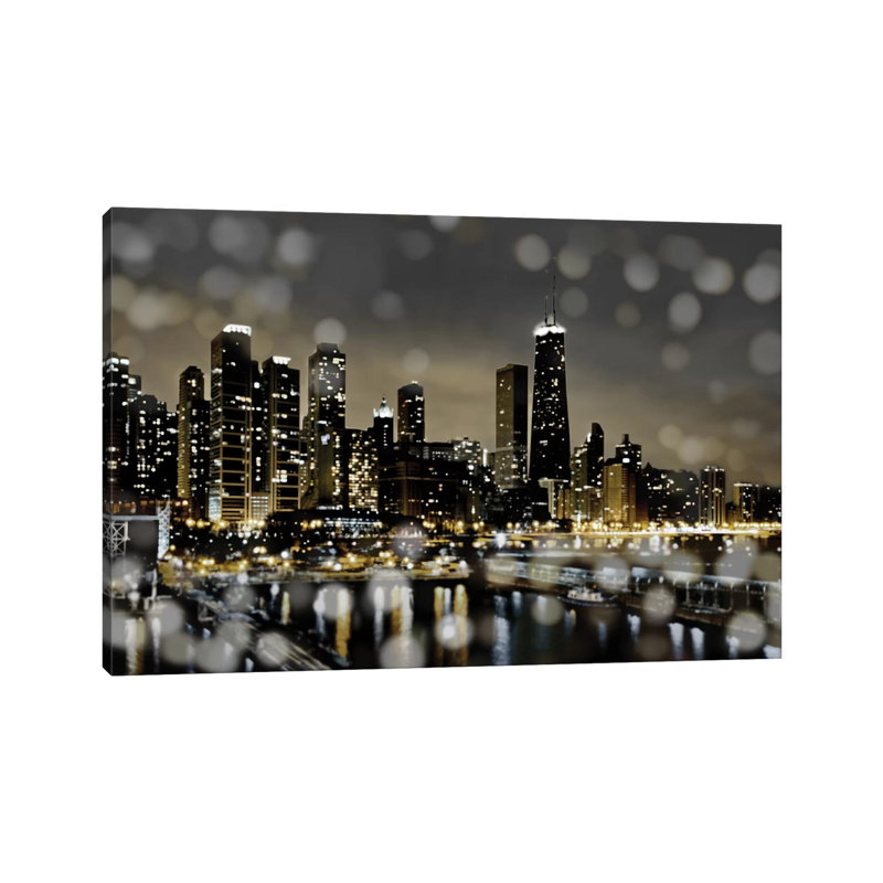 Chicago Nights II by Kate Carrigan - Print on Canvas, 20.32 cm H x 30.48 cm W, Wrapped Canvas