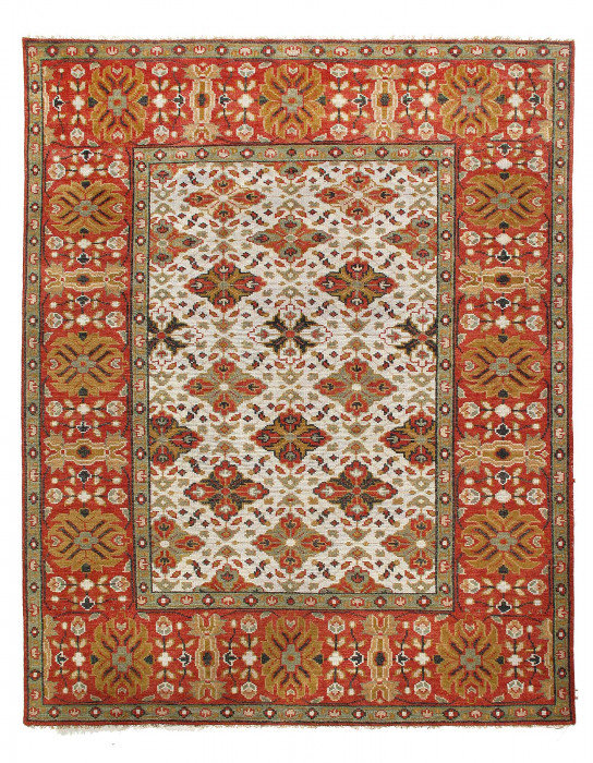 Design fin noué à la main Sultanabad 7 pi 11 po x 9 pi 11 po