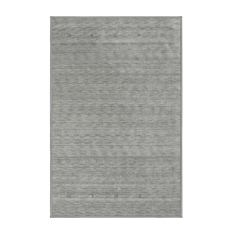 Tapis contemporain de couleur unie, Rectangle 5 pi x 7 pi