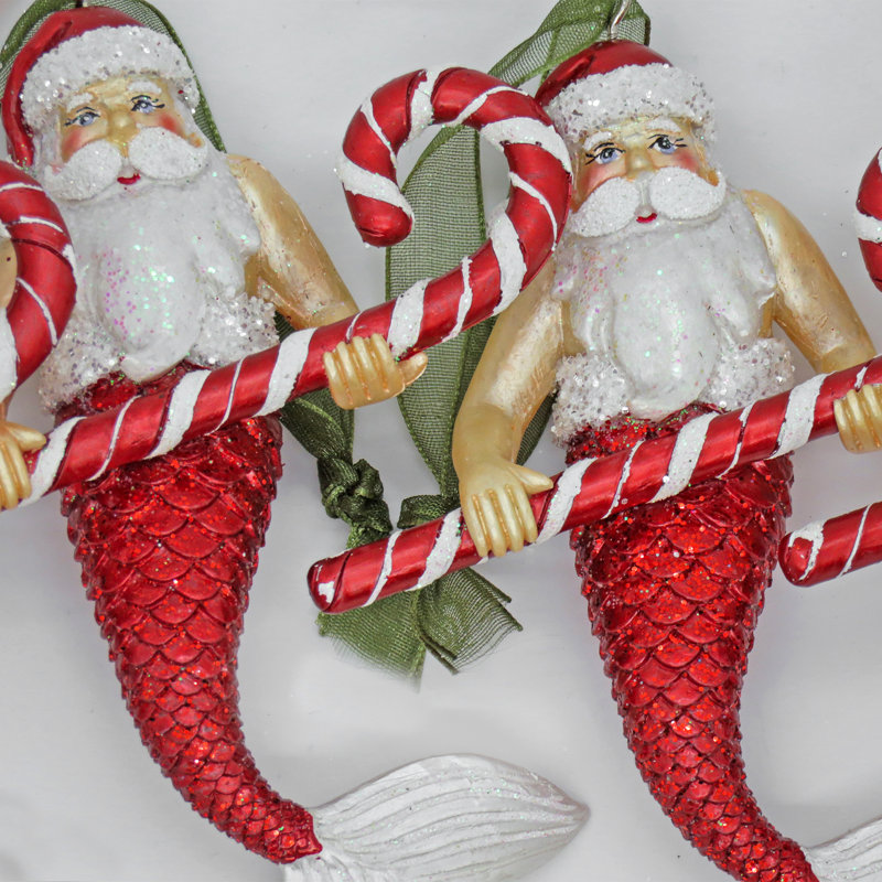 Ensemble de 4 figurines suspendues Père Noël
