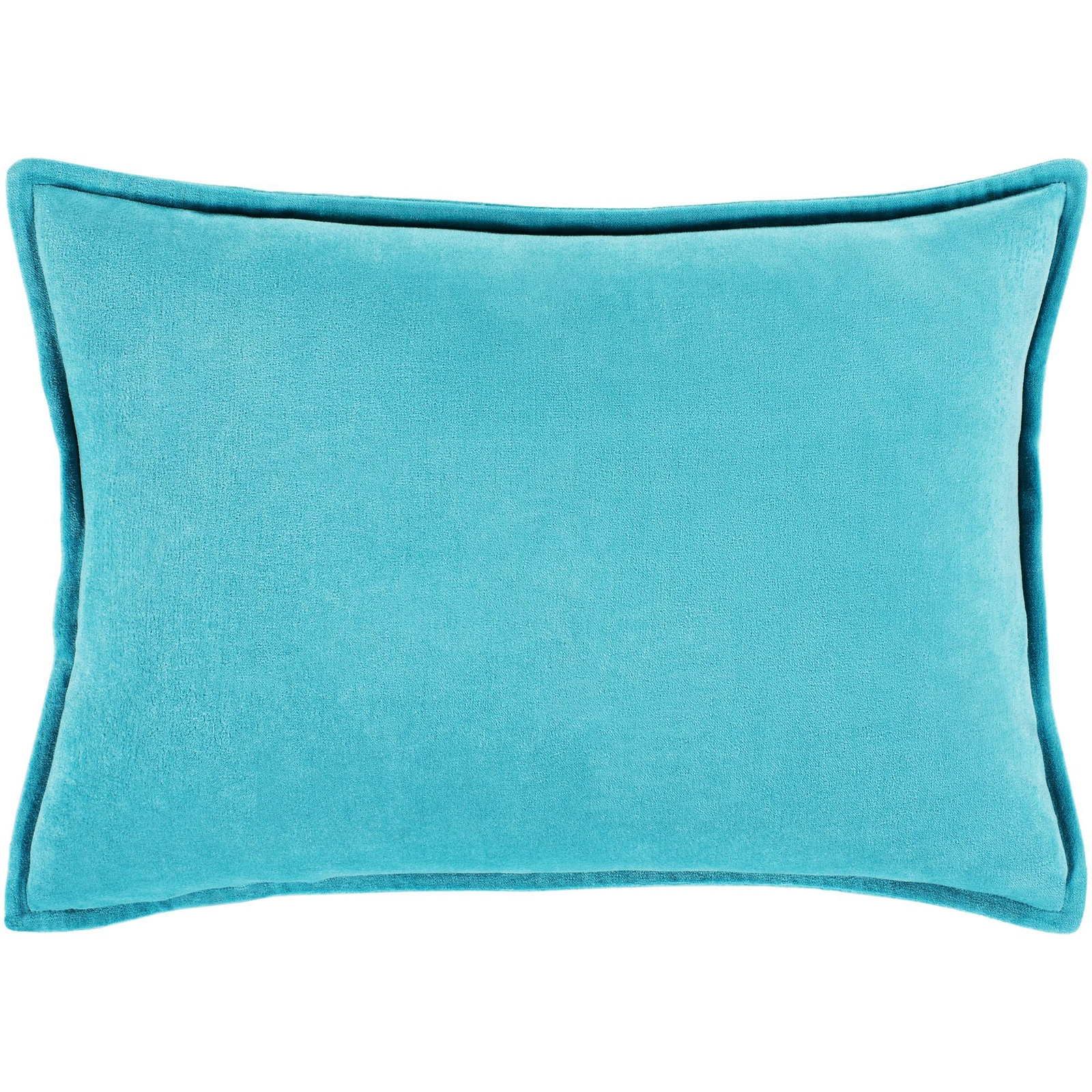 Norwin Cotton Pillow Cover, Polyester, Rectangle 13"H x 19"W, Turquoise