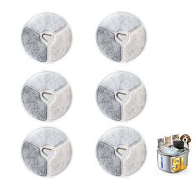 Pokpet Cat Water Fountain Replacement Filter, 6 count