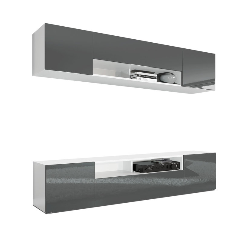 Mcalpine Unfinished Floating Entertainment Centre, Grey