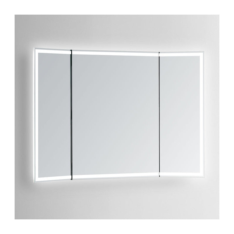Miroir de salle de bain 3 lumières, 32 po x 48 po