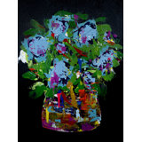 Flowers On Black Print by Jphono 1