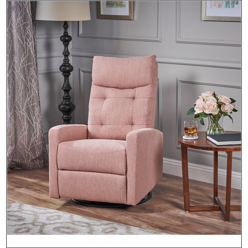 GLIDER SWIVEL RECLINER CHAIR, Blush