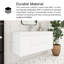 48'' Wall-Mounted Single Bathroom Vanity With Integrated Resin Top-740235720
