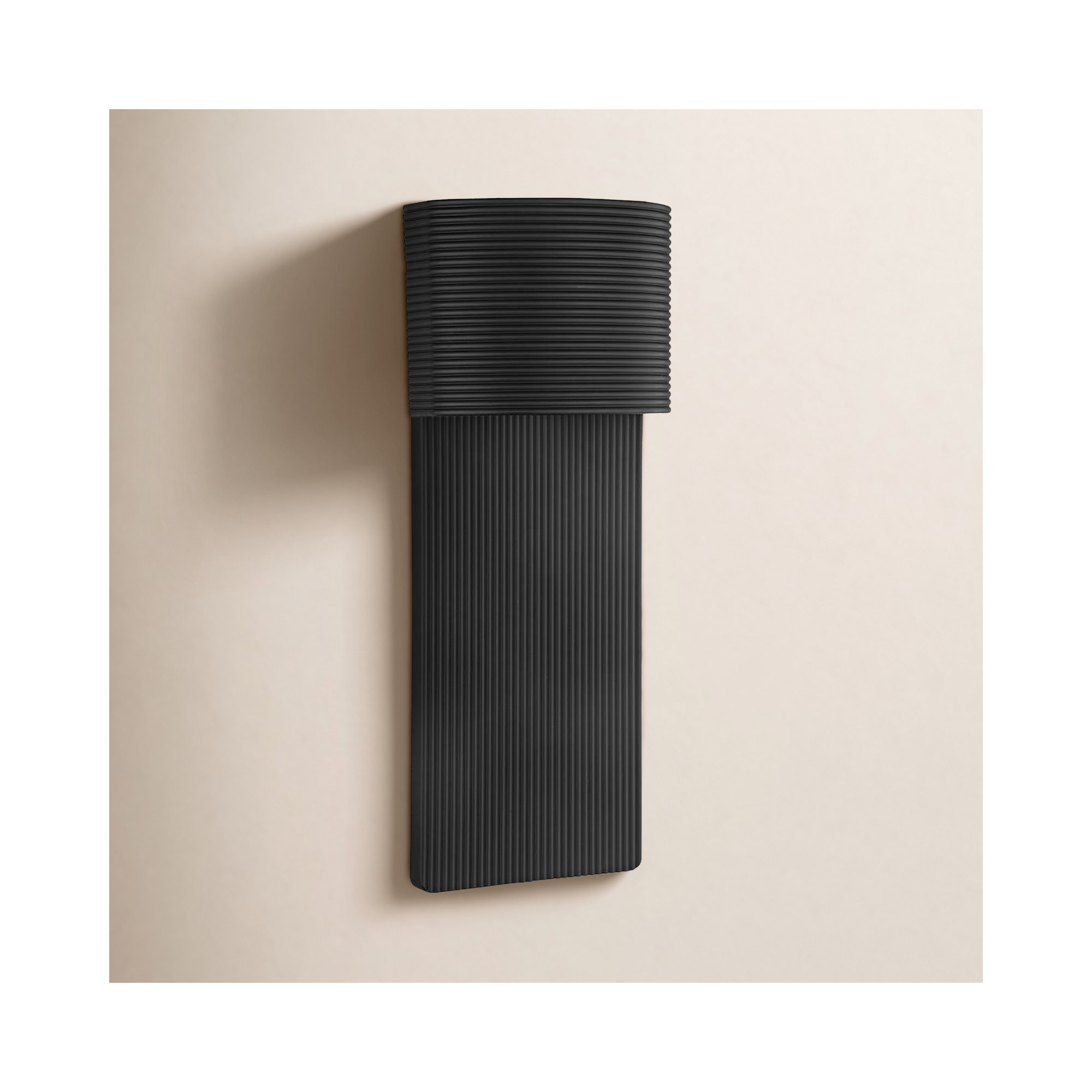 Tempe 1 Light Wall Sconce, 17" H x 6.75" W x 3.5" D, Black