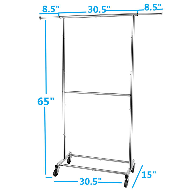 Portant à vêtements réglable en métal Nett