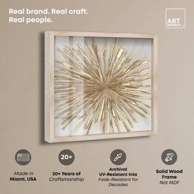 «Golden Zenith Shadowbox Print Elegant Nature Art» par Art Remedy