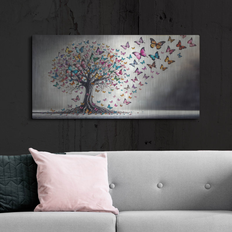  'Tree Of Flight' by Rey Klimt Metal Wall Art, 48" x 24"