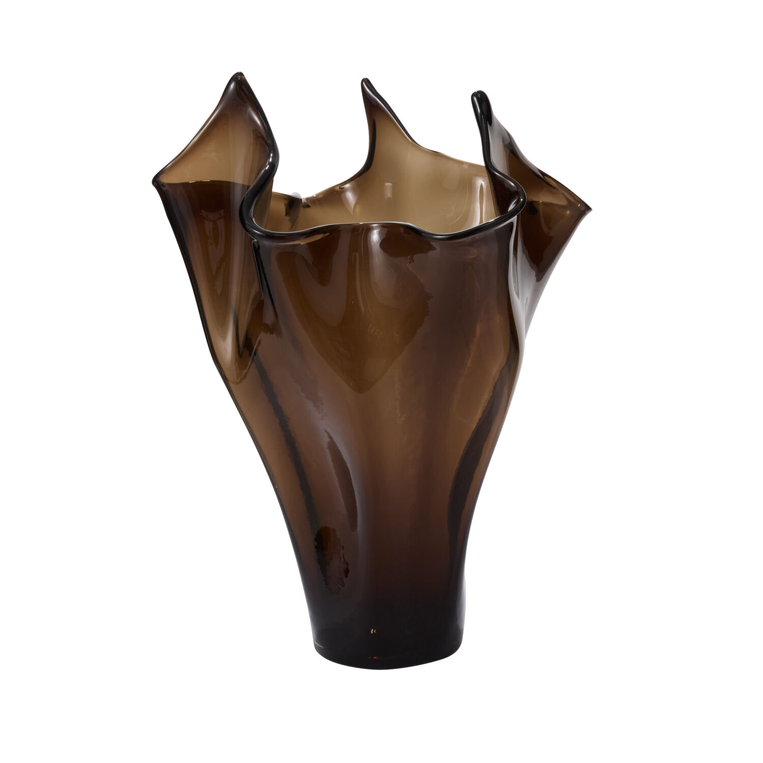Peaked Glass Vase 16"x 21.5", 21.5" H x 16" W x 16" D