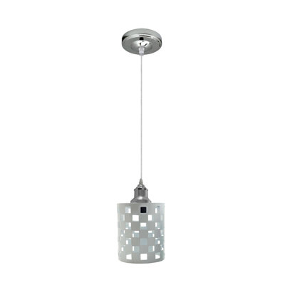 Flosi 1 - Light White Drum Pendant