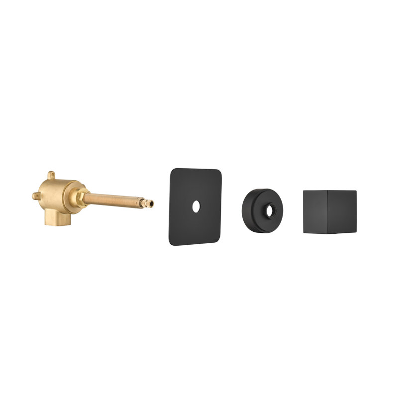 Valve de contrôle de volume en métal coulé 3/4 po - Régulateur de douche à haut débit, poignée réglable en laiton, finition anticorrosion, rouille, installation facile, valve supplémentaire noir mat, traitement amélioré