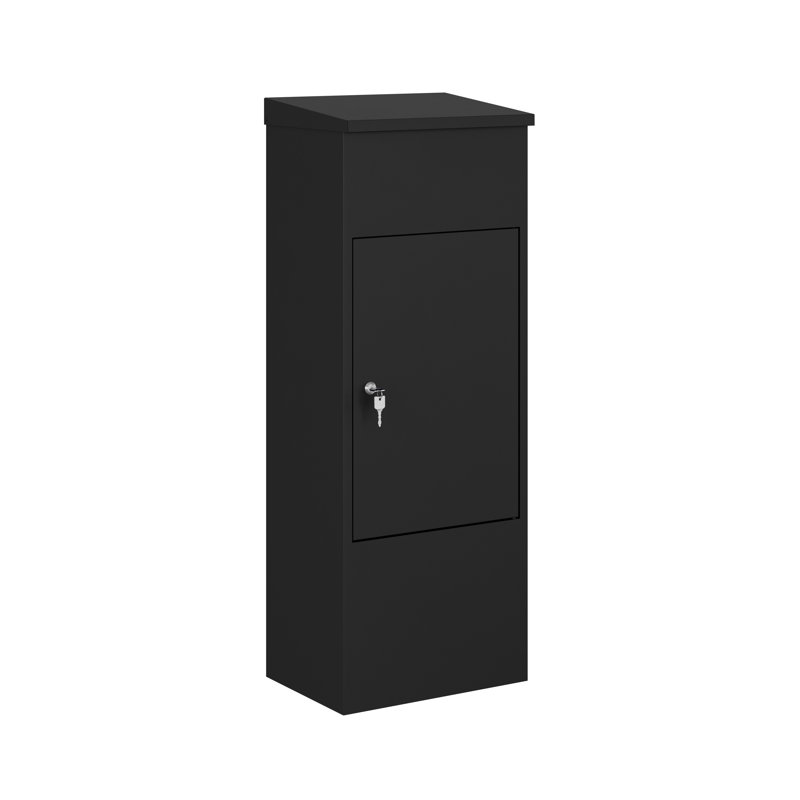 Boîte de rangement de colis moyenne CEHA pour l'extérieur, boîte de rangement verrouillable anti-vol pour la maison ou les affaires (noir)