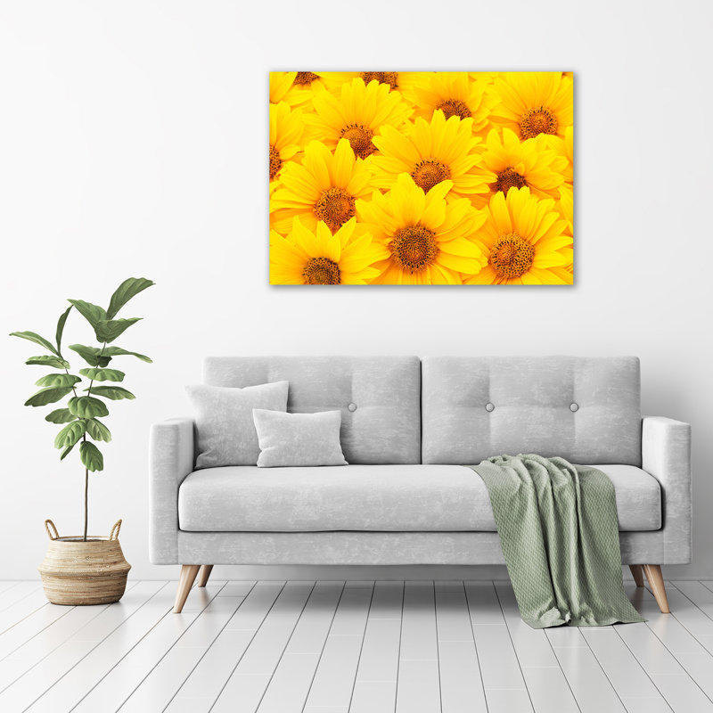 Sunflowers - No Frame Print on Glass