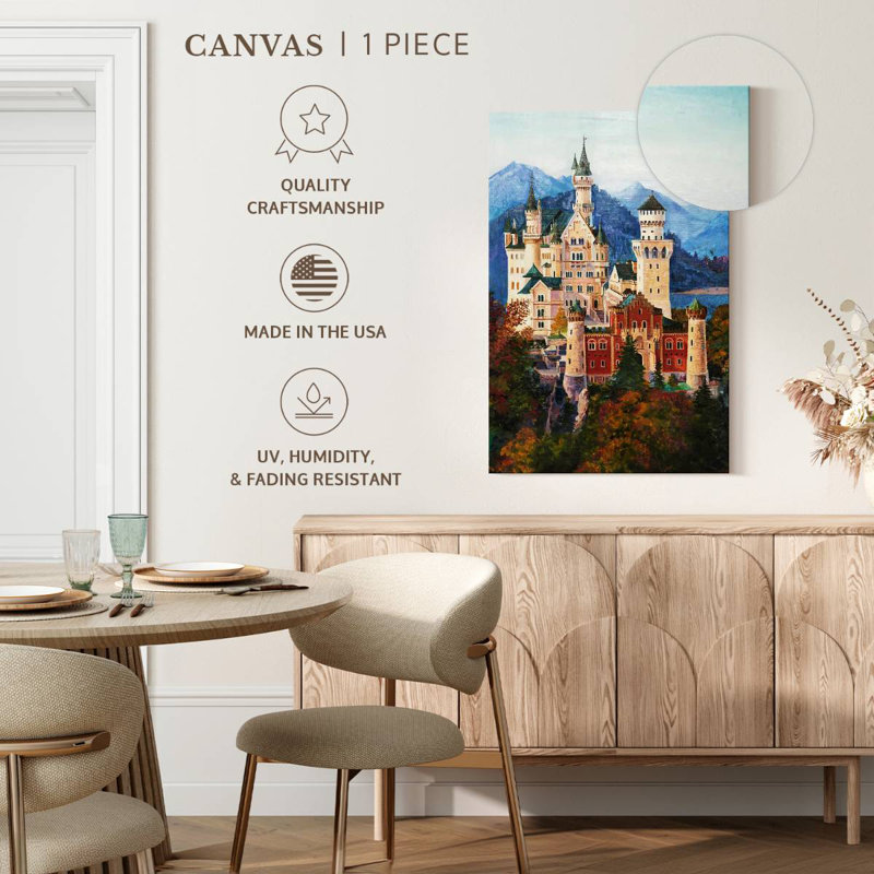 Neuschwanstein Castle Grounds, 24" H x 16" W