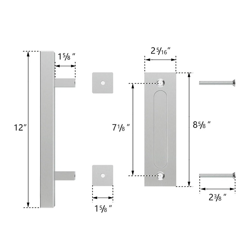 12" Round Barn Door Handle/Pull