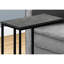 Table de bout pour espace de vie - Stratifié gris, rangement fonctionnel moderne et stable
