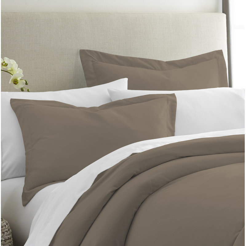 Ensemble de 2 taies d'oreiller en microfibre ultra douce, Taupe, Standard