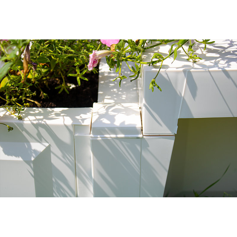 Zirke Wood Garden Bench, White