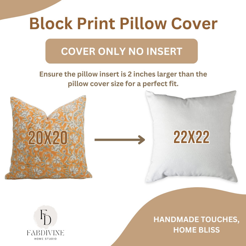 Housse de coussin Fabividine Ardhana, H 20 po x l 12 po