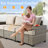 12 - Person Patio Furniture Set with Swivel Rockers, Outdoor Wicker Rattan Sectional Seating Group with Cushions, All Weather Sofa Conversation Set with Fire Pit Table for Garden Backyard-211084116