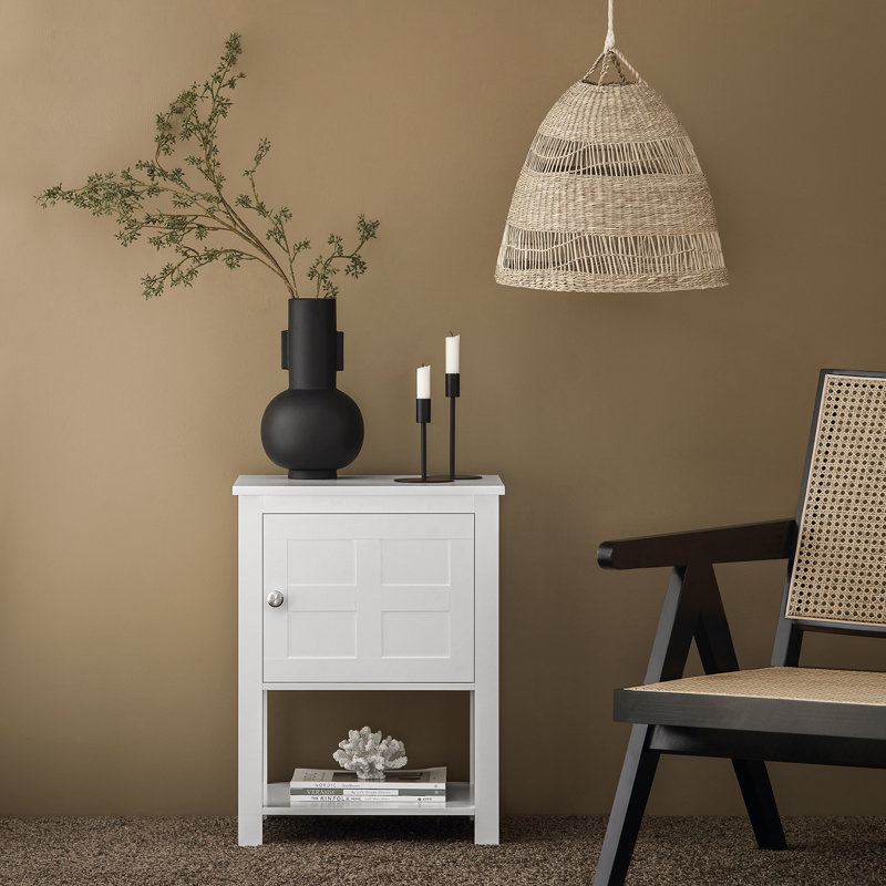 Bujold 45cm W Bedside Table, White