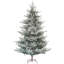 Arbre de Noël artificiel pin nordique avec pointes enneigées, base en métal pliable, assemblage facile, arbre de Noël à charnières pour les fêtes à la maison