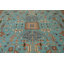 Tapis unique en coton 14 pi 0 po x 11 pi 10 po bleu marine et bleus